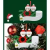 Nieuwste kerstversiering Kerstornament Kerst Sneeuwpop Hangers Met Gezichtsmasker DIY Kerstboom Familiefeest Leuk Cadeau