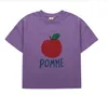 Camiseta de camisetas infantis para crianças 2023 Primavera e verão Novo desenho animado Menina de moda de mangas curtas Cotton Rosa Camiseta Camiseta Infantil P230419