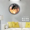 Horloges murales Animal Plongée Dauphin Horloge Pour Enfants Salon Simple Moderne Cuisine Décorative