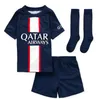 PSGS Soccer Jerseys 23 24 KITY ZESTAWY PIĘCEJ PARKOWE MBAPPE HAKIMI MARQUINHOS VERRATTI MAILLOT DE FOOT PSGS Baby Shirt