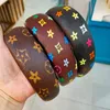 Korean Style Leather Color Printing Plaid Wide-Edged Headband Hair Accessories Simple Face Washing Hair Accessories Hairpin for Women