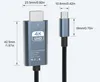 Câble USB C vers HDMI de 2 m 4K60Hz 6,6 pieds Ultra haute définition 1080p USB 3.1 Type C HDMI câble de diffusion d'écran de convertisseur pour le bureau à domicile