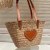 Fashion Tote Bag Designer Dames Tassen Zomer Luxe vrouw Straw Toes Classic Patroon Handtas Casual boodschappentas