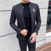 Men's Suits Wedding Set 2PCS/Set Slim Fit Prom Men Costume Classic Chinese Style Collar Party Dress Boys Jackets With Pants 2023
