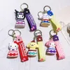 Moda Kawaii Styles Caractera Jóias Keychains Backpack Car Moda de Anel Key Ring Acessórios Crianças Presente