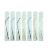 Bärbar rostfritt stål halmuppsättning Eco Friendly Reusable Straight Bent Straws Cleaning Brush Spoon Drinking Straws With Box