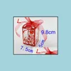 Gift Wrap Bithday Party Clear Pvc Box med bandtryckt godis sötsaker godis äpple aron tårta fyrkantiga lådor jul favorit d dhj4b