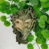 Decoratieve beeldjes tuin groene vrouw decoratie verlegen houten elfhars standbeeld hanger tuinieren ornament outdoor voor landhuis