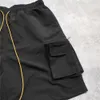 Heren shorts Summer Black Military Cargo Jogger Men Loose Fit Drawtring Sweat Short Streetwear Nine Pocket Styling 230419