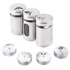 Storage Bottles Ly Stainless Steel Flour Sifter Cup Baking Sugar Salt Pepper Shaker Jar Toothpick Bottle