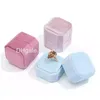 Jewelry Boxes Veet Box Portable Octagon Shape Double Ring Storage Earrings Display Case For Girls Women Gift Packaging Drop D Dhtx8