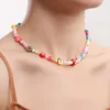 Choker Bohemian Colored Soft Pottery Multi Imitation Pearl Necklace Women Simple Personality 2023 SMEWELL Gifts