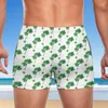 Herrbadkläder irländsk shamrock badstammar St Patricks Day Beach stor storlek Simshorts Anpassade snabba manliga trosor