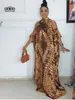 Roupas étnicas Estilo livre Características nacionais africanas Classic Pattern Chiffon Chiffon OfTheScher Stand -Up Collar Plus Size Dressos 230419