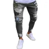 Herrbyxor klassiska streetwear hiphop joggers män brev band lastfickor spår jeans casual manliga byxor svettpant n5