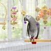 Bird Parrot Swing Chewing Toys Hanging Bell for Small Parakeets Cockatiels Conures Finches Budgie Macaws KDJK2304