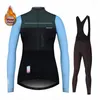 Ensembles de course Cyclisme Jersey Set Femmes Hiver Thermique Veste Polaire Lady Sweat-shirt À Manches Longues Chaud Tops Femme Vélo Espagne Uniforme