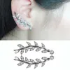 Backs Ohrringe 1 Paar Kristall Blätter Ohr Manschette Clip Piercing Crawler Ohrring Mode Für Frauen Hochzeit Schmuck