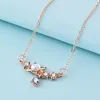 Pendant Necklaces ZOSHI Sun Flower Chains Necklace For Women Luxury Crystal Pearl Beads Choker Collars Wedding Party Jewelry