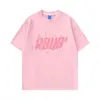 T-shirt femme lourd daim américain rétro lettre broderie à manches courtes t-shirt femmes été ins style harajuku couple top vêtements 230419