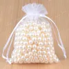 100 pièces 24 couleurs sac d'emballage de bijoux 5*7 7*9 9*12 10*15 cm sacs en Organza rangement de cadeaux pochettes à cordon de mariage en gros accessoires de bijouxEmballage de bijoux