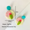 Bengelen oorbellen schattige radijs gepolymeriseerde klei bloemen druppel voor meisjes vrouwen cadeau sieraden 2023 trendy ooraccessoires handgemaakt