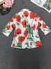 Damespakken Blazers Elegante bloemenprint Spring herfst pailletten kristal kralen vrouwen slanke zakelijke pak high street party 230418