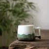 Kopjes schotels Jingdezhen keramische oven veranderen landschapstheet theekop porselein koffie Coffee Cup