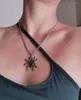 Collares colgantes Collar de araña negra gótica para mujer Moda Hiphop Punk Animal Charm 90s Joyería estética Halloween