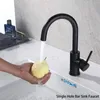 Rubinetti per lavabo da bagno Rubinetto per vasca da bagno tutto in ottone 1 foro Mini maniglia da cucina in oro spazzolato Rubinetto per miscelatore bagnato moderno senza piombo