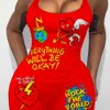 Plus Sizes Women Jumpsuits Designer 2023 Slim Sexy Summer Fashion Print U Neck Off Back Tight Rompers 3 Colours