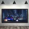 Картины автомобиля Wall Art Picture GTR R34 VS Supra Автомобиль Современная картина на холсте Плакат и печать для гостиной Спальня Home Decor