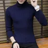 Męskie swetry 7 Kolor Winter Pullover Turtleeck SWEATH MEN MACZNIE Casual Slim Fit Knitting Pull Homme Koreańska ciepłe męskie męże