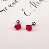 Stud Earrings 2PCS Lovely Rose Cartilage Earings Titanium Steel Mix Color Flower Body Piercing Jewelry For Women