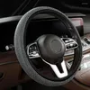 Steering Wheel Covers Car Rhinestone Cover Suv Protector Interior Trim For 14.5-15 Inch Vehicles