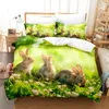 Ensembles de literie petit motif animal impression 3D polyester housse de couette avec taie d'oreiller maison chambre à grande taille