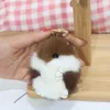 Keychains schattige hamster echte sleutelhanger pluizige dieren sleutelen charme handtas hanger voor vrouwen meisjes speelgoed drop