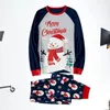 Family Matching Outfits Merry Christmas Outfit Cartoon Print Cute Soft Sleepwear Parent child 2 Pieces Suit Baby Romper Warm Pajamas Set 231118