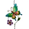 Decoratieve beeldjes Creactieve Iron Art Butterfly Wind Tionds Hangende windbanden Window Yard Garden Decor 1 stks