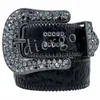 BB Simon Belt Skull Belts For Women Men Designer Bring Diamond Bling Rétro aiguille rétro Beltes de boucle noire bleu blanc multicolour D6G5 #