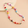 Choker Bohemian Colored Soft Pottery Multi Imitation Pearl Necklace Women Simple Personality 2023 SMEWELL Gifts