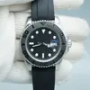 ST9 Titta på Yacht Sapphire 42mm Automatisk mekanisk rostfritt stål Män Men armbandsur Black Dial Ny