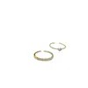 Bandringen Nieuwe verstelbare zirkoonringen ingesteld voor vrouwenmeisjes Minimalisme Crystal Heart Twist paar Gold Color Ring Fashion Wedding Sieraden