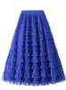 Jupes OHRYIYIE couleur unie parole longueur tulle jupe bohème femmes allonger Boho longue Maxi jupe femme automne hiver fête jupe dame 230419