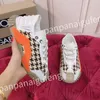 2023 Ny Top Hot Luxurys Vintage Casual Shoes Calfskin Reflective Sneaker Designer Mens Women Sneakers Fashion Shoes ökar plattformen Sko lädertränare