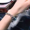 Western Empress Dowagers samma Saturn Small Four Color Rose Gold Silver Transparent Bead UFO Armband High Level