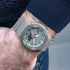 World Time Iced Out Sports Digital Quartz Unisex GA2100 Original shock Watch LED Detachable Assembly World Time Waterproof Grey Green Oak Collection with box