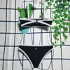 Women's Plus Size Swimwear designer Swimsuit women's solid color split suspender bikini sexy fashion swimsuit MOAT