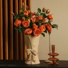 Placas decorativas beihanmei criativo nórdico vaso de cerâmica decoração sala estar arranjo flor pacote casa coleção 231118