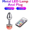 Giocattoli anali Spina per diario per adulti Telecomando LED Base Sesso Massaggio prostatico Liscio ButtPlug Prodotti Dildo/Espansore/Roba 230419